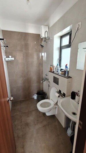 Bathroom in 1 BHK Apartment at Duville Riverdale Suites, Kharadi – for Rent