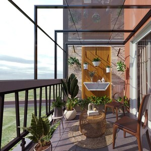 Balcony in 3 BHK Apartment at Pollachi – for Sale