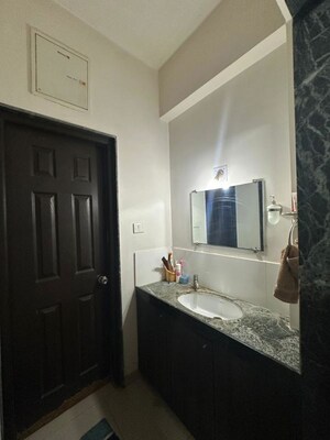 Bathroom in 3 BHK Apartment at Deep Indraprasth 5, Prahlad Nagar – for Rent