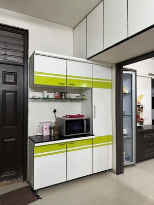 Kitchen in 3 BHK Apartment at Deep Indraprasth 5, Prahlad Nagar – for Rent