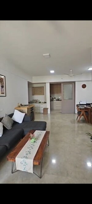 Living Room in 3 BHK Apartment at Rustomjee Seasons Bandra East, Bandra East – for Rent