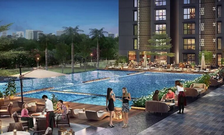 Swimming Pool, purva-atmosphere 3 Bedroom 69000 Sq.Ft. Apartment In Thanisandra Main Road Bangalore 10280846