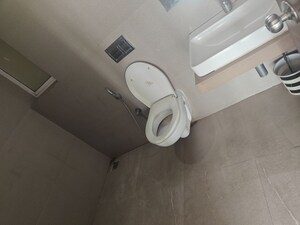 Bathroom in 3 BHK Apartment at Akshar Alvario, Seawoods – for Rent
