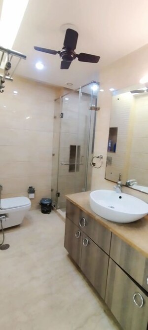 Bathroom in 3 BHK Builder Floor at Jangpura – for Rent
