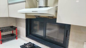 Kitchen in 3 BHK Apartment at Gandhi Path – for Rent