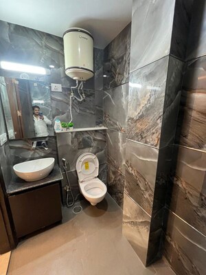 Bathroom in 3 BHK Apartment at Chattarpur – for Rent