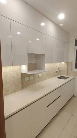 Kitchen in 3 BHK Apartment at Amrapali Crystal Homes, Sector 76 – for Rent