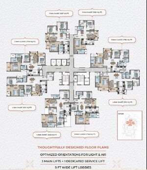 Floor Plan in 3 BHK Apartment at Sumadhura Solea, Rachenahalli – for Sale