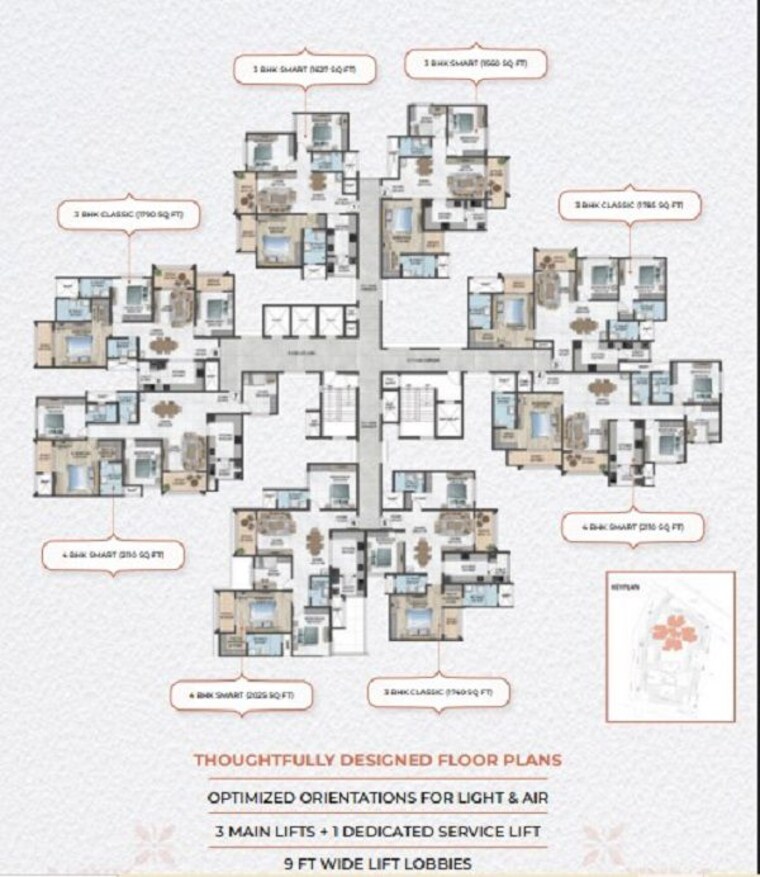 Floor Plan, sumadhura-solea 3 Bedroom 1740 Sq.Ft. Apartment In Rachenahalli Bangalore 10283102