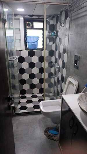 Bathroom in 2 BHK Apartment at Roop Darshan Apartments, Andheri West – for Rent