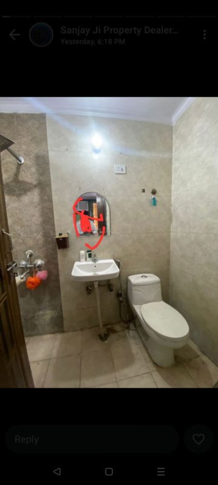 Bathroom, rajpur 2 Bedroom 85 Sq.Yd. Apartment In Rajpur Delhi 10283500