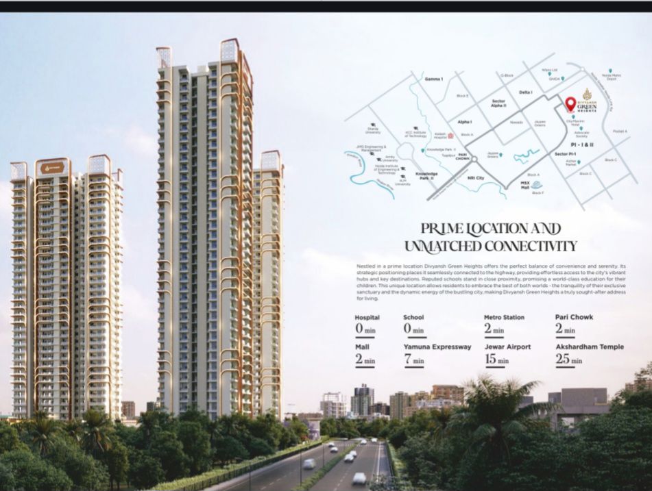 3 BHK 1895 Sq.Ft. Apartment in Divyansh Green Heights