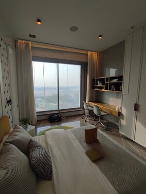 Living Room in 4 BHK Apartment at Hubtown 25 South, Prabhadevi – for Rent