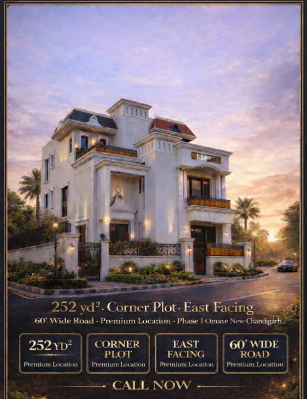 5 BHK + Servant Room Villa For Sale in Omaxe New Chandigarh