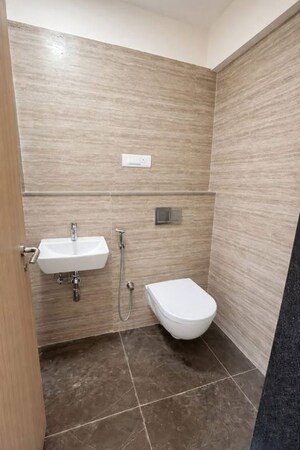 Bathroom in 2 BHK Apartment at Raheja Ridgewood, Goregaon East – for Rent