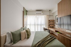 Living Room in 4 BHK Apartment at Hubtown 25 South, Prabhadevi – for Rent