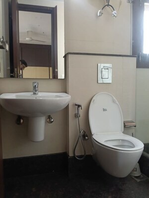 Bathroom in 3 BHK Builder Floor at Delhi Cantonment – for Rent