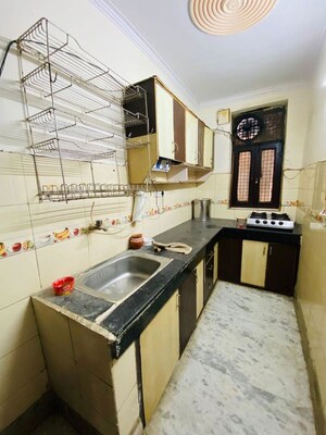 Kitchen in 1 BHK Builder Floor at Uttam Nagar – for Rent