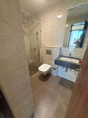 Bathroom in 3 BHK Apartment at Piramal Mahalaxmi Central Tower, Mahalaxmi – for Rent