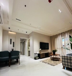 Living Room in 2 BHK Apartment at Hiranandani Gardens, Powai – for Rent