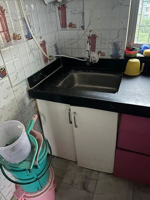 Kitchen in 1 BHK Apartment at Gulmohar Sindhi CHS, Chembur – for Rent