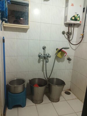 Bathroom in 1 BHK Apartment at Dheeraj Pooja, Malad West – for Rent