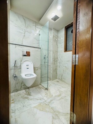 Bathroom in 3 BHK Builder Floor at Chattarpur – for Rent