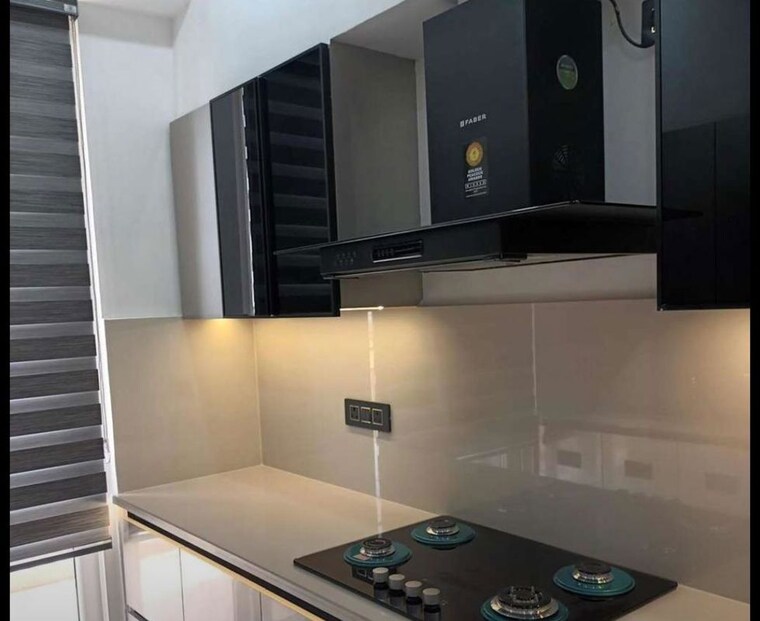 Kitchen, maxxus-elanza 3 Bedroom 1600 Sq.Ft. Apartment In International Airport Road Zirakpur 10284937