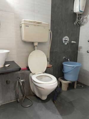 Bathroom in 3 BHK Apartment at Runwal Garden City, Balkum Pada – for Rent