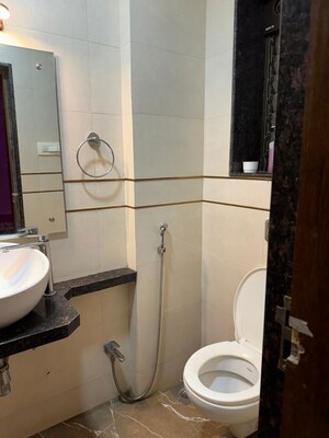 Bathroom in 3 BHK Apartment at Riddhi Garden, Malad East – for Rent