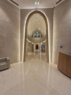 Building Lobby in 1 BHK Apartment at Aurum Q Residences, Ghansoli – for Rent