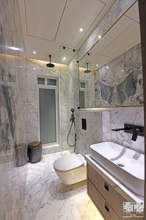 Attached Bathroom in 3 BHK Apartment at Adani Ten BKC, Bandra East – for Rent