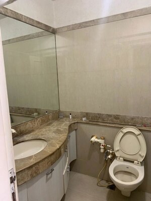 Bathroom in 3 BHK Apartment at Raheja Sherwood, Goregaon East – for Rent