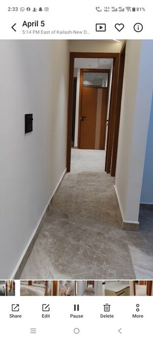 Room in 2 BHK Builder Floor at East Of Kailash – for Sale