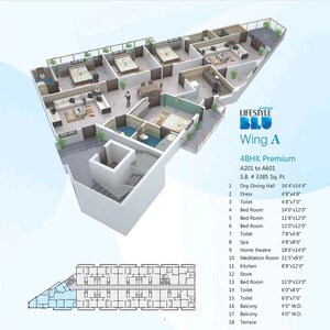 Master Plan in 5 BHK Apartment at Salaiya – for Sale