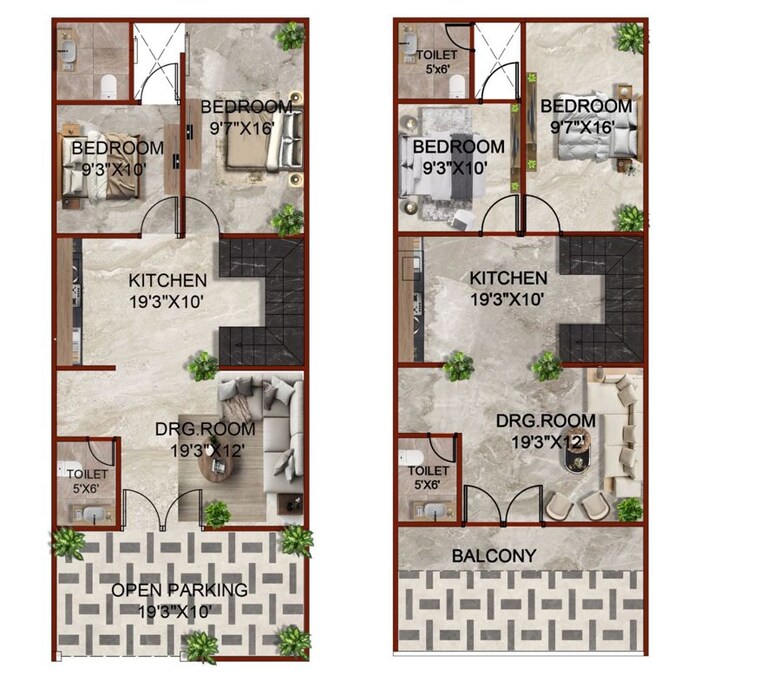 undefined, kursi road 2 Bedroom 1000 Sq.Ft. Villa In Kursi Road Lucknow 10287933