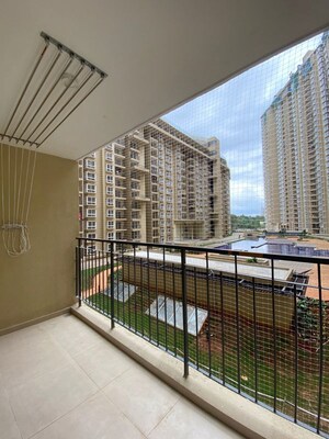 Balcony in 3 BHK Apartment at Bhartiya Nikoo Homes Phase 2, Thanisandra Main Road – for Rent