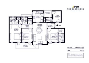 Floor Plan in 2.5 BHK Apartment at Ireo The Corridors, Sector 67a – for Sale