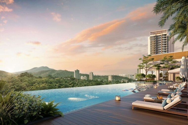 Swimming Pool, purva-panorama 4 Bedroom 1720 Sq.Ft. Apartment In Ghodbunder Road Thane 10290311