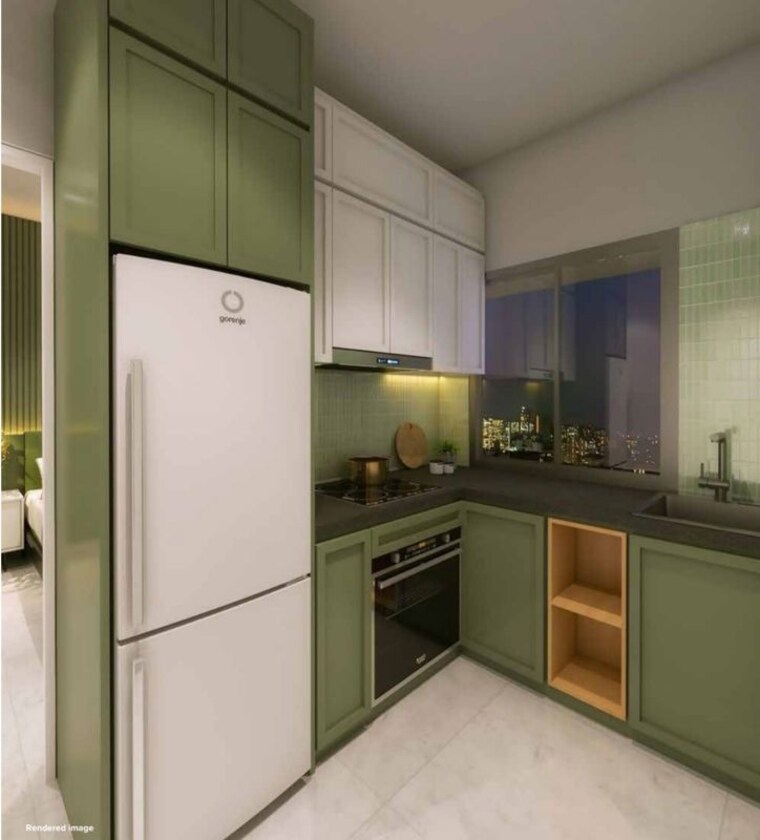 Kitchen, marathon-neo-valley 1 Bedroom 355 Sq.Ft. Apartment In Bhandup West Mumbai 10290590