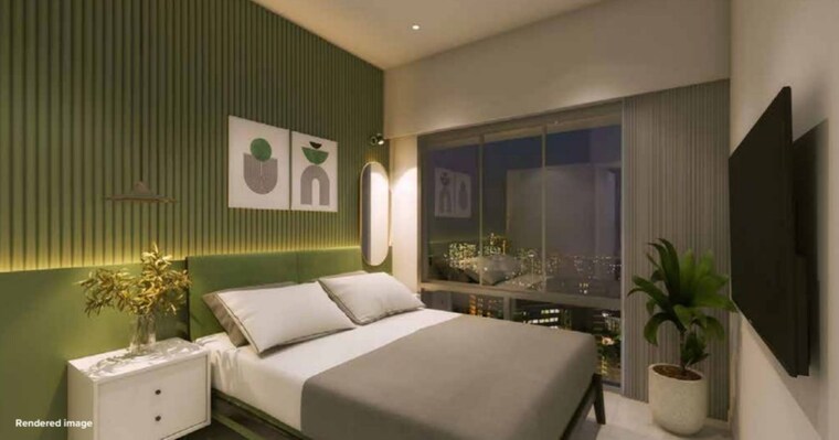 Bedroom, marathon-neo-valley 1 Bedroom 355 Sq.Ft. Apartment In Bhandup West Mumbai 10290590