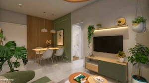 Living Room in 1 BHK Apartment at Marathon Neo Valley, Bhandup West – for Sale