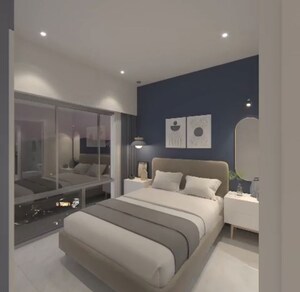 Bedroom in 1 BHK Apartment at Marathon Neo Valley, Bhandup West – for Sale