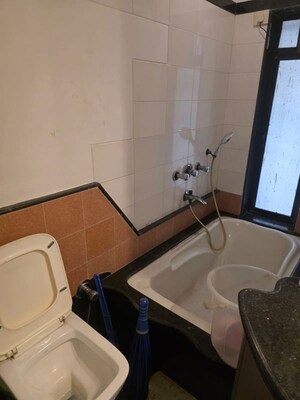 Bathroom in 3 BHK Apartment at Oshiwara – for Rent