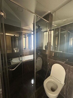 Bathroom in 3 BHK Apartment at Lodha World View, Worli – for Rent