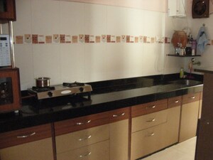 Kitchen in 1 BHK Apartment at Balaji Heights, Bhandup West – for Rent