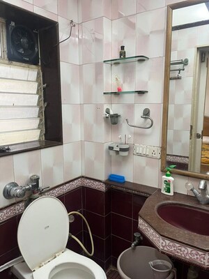 Bathroom in 2 BHK Apartment at Hiranandani Gardens Lotus, Powai – for Rent