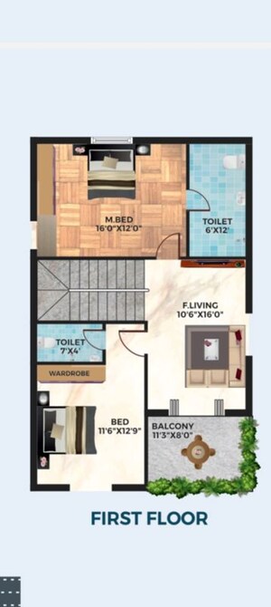Floor Plan in 3 BHK Villa at Girmapur – for Sale