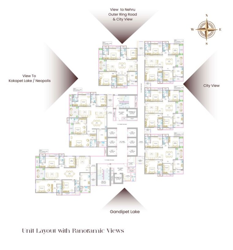 Master Plan, navanaami-one 4 Bedroom 3379 Sq.Ft. Apartment In Kokapet Hyderabad 10291189