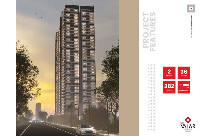 Exterior View, dsr-valar 3 Bedroom 3242 Sq.Ft. Apartment In Kokapet Hyderabad 10291216